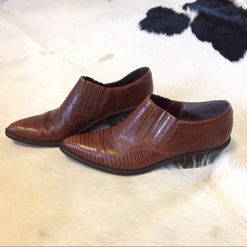 Vintage leather Circle S booties